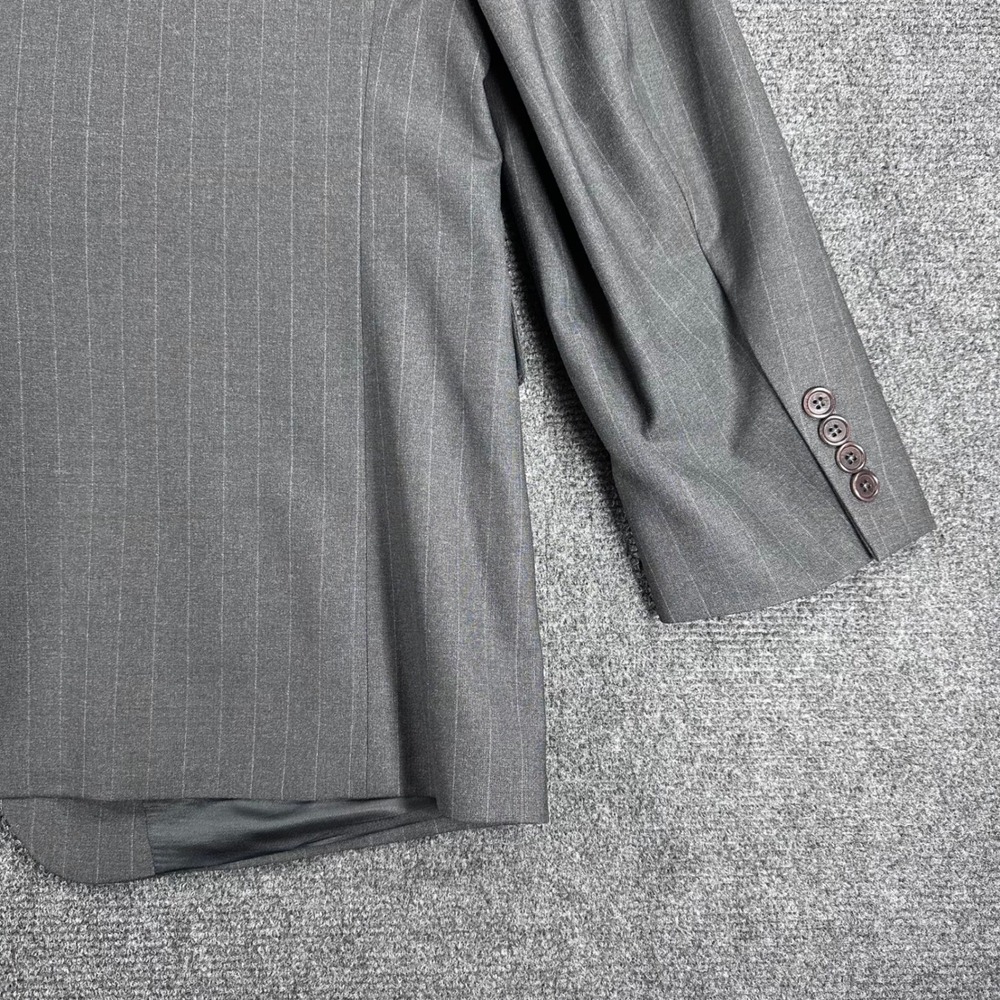 Brooks Brothers Blazer Mens 44 Regular Grey Pinstripe 346 Wool Stretch Coat - Picture 11 of 16